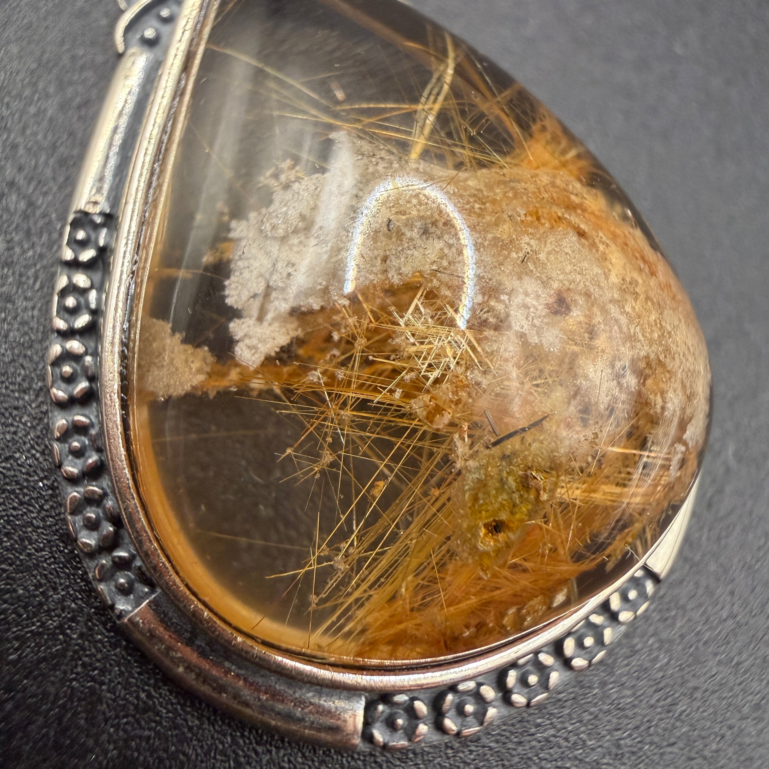 Garden Quartz and Rutile S925 Necklace