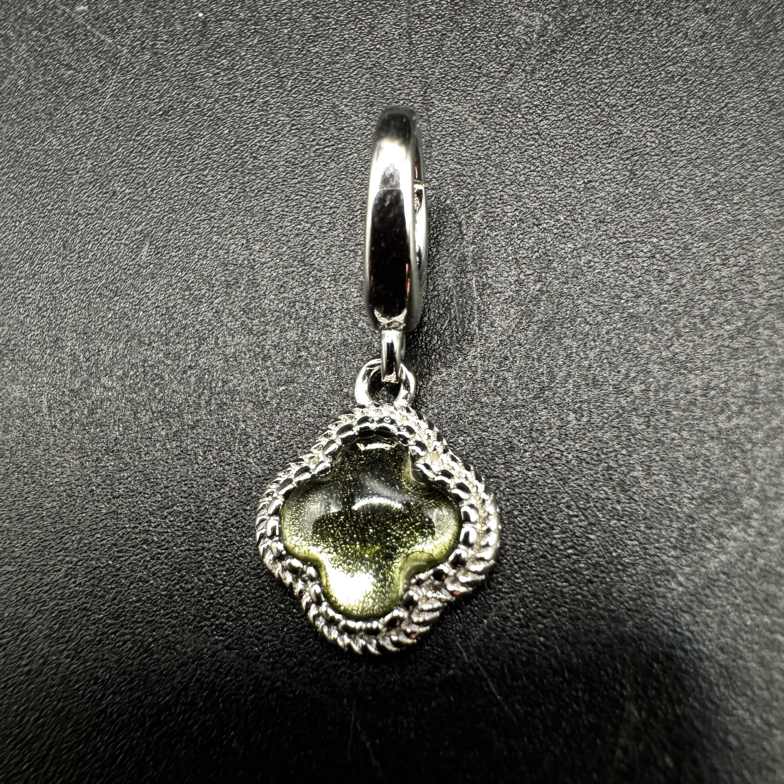 Moldavite Clover Certified S925 Necklace