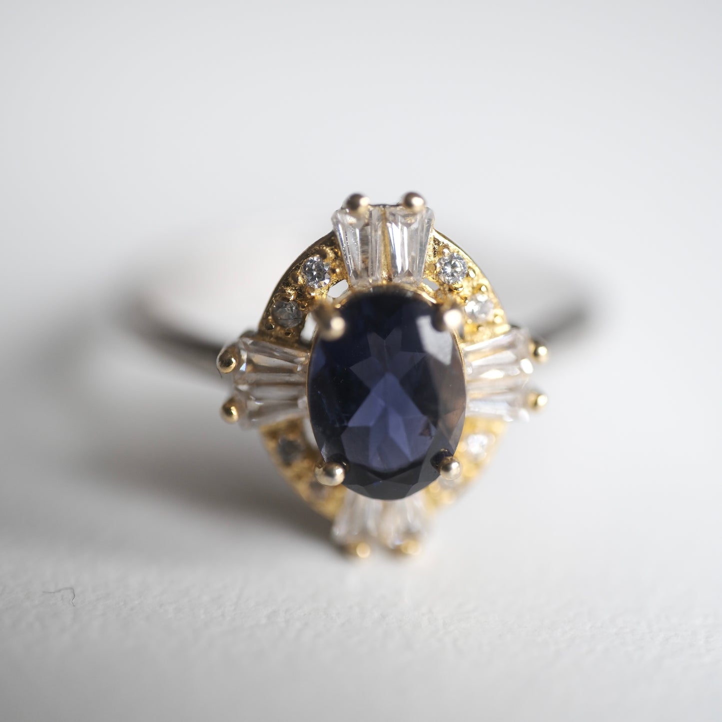 Sapphire S925 Adjustable Ring