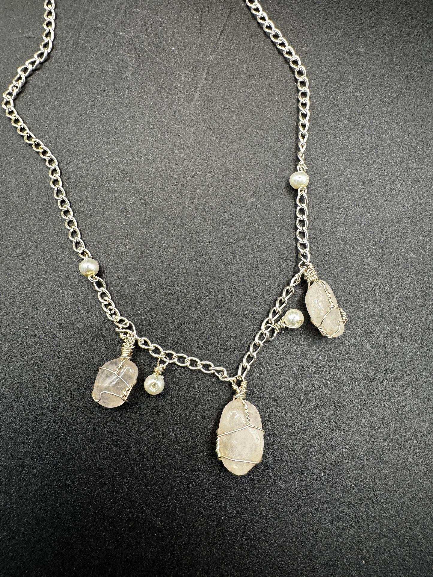 Handmade Rose Quartz Choker