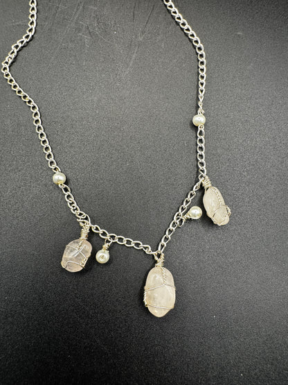 Handmade Rose Quartz Choker