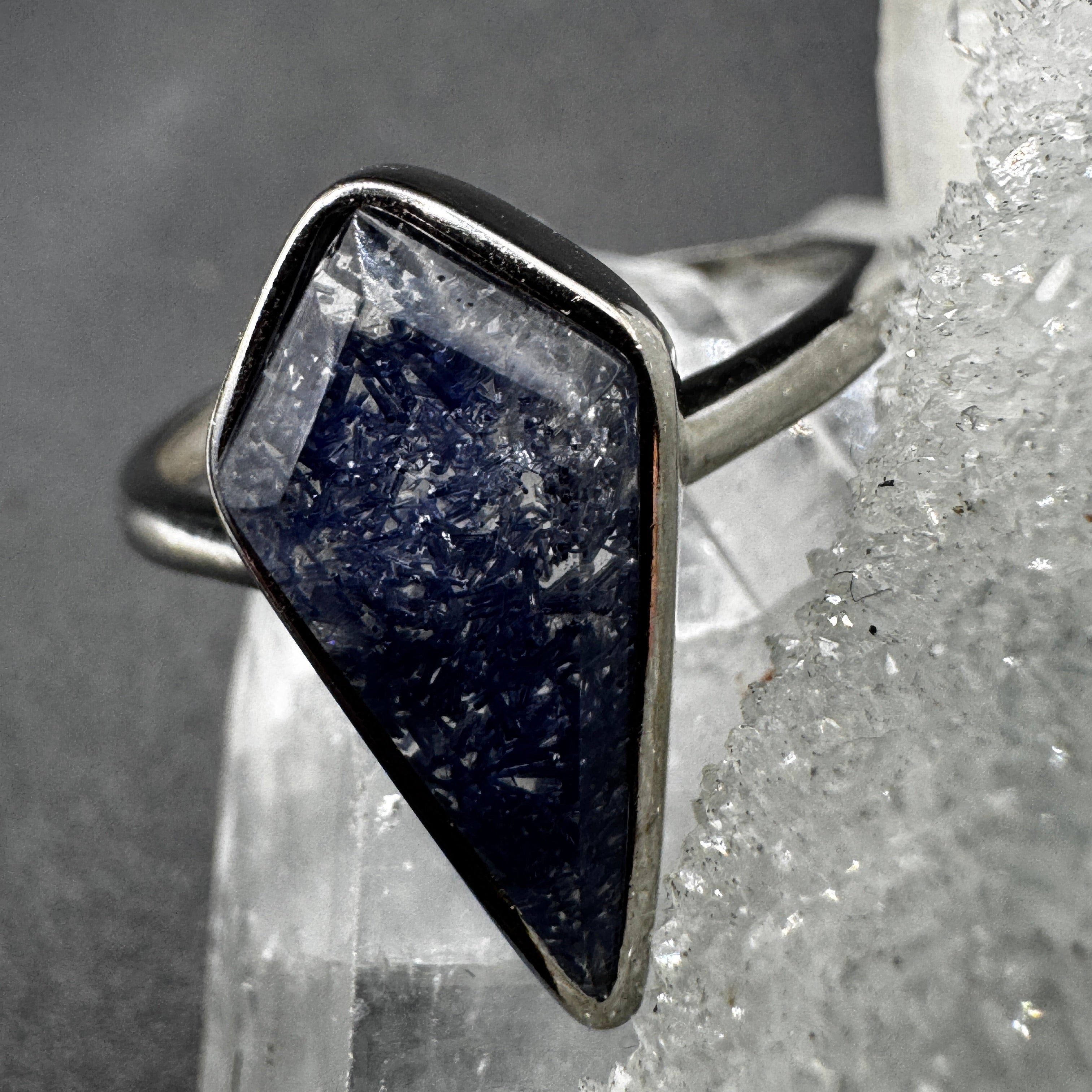 Dumortierite S925 Adjustable Certified Ring