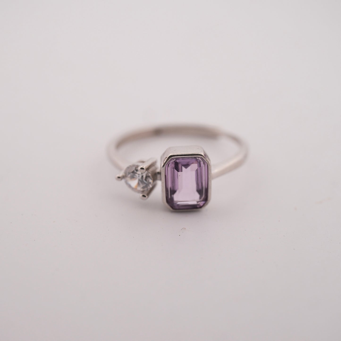 Clear Quartz and Amethyst S925 Adjustable