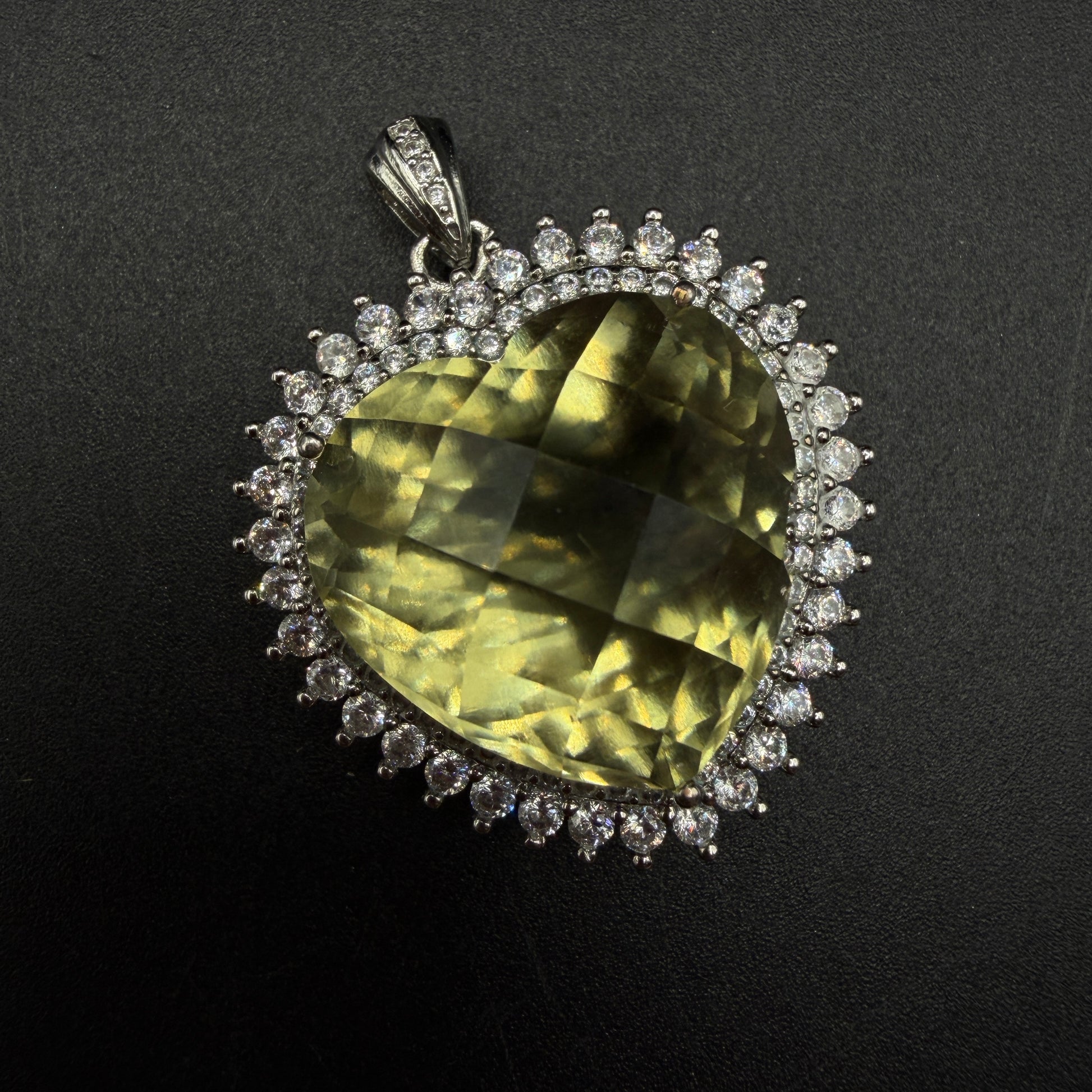 Giant Libyan Desert Glass Heart S925 Certified Necklace