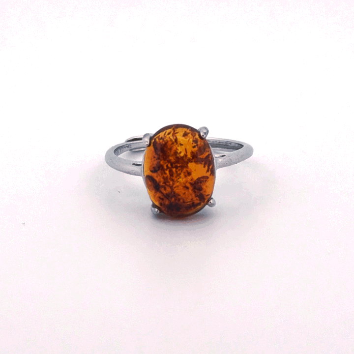 Amber S925 Adjustable Ring
