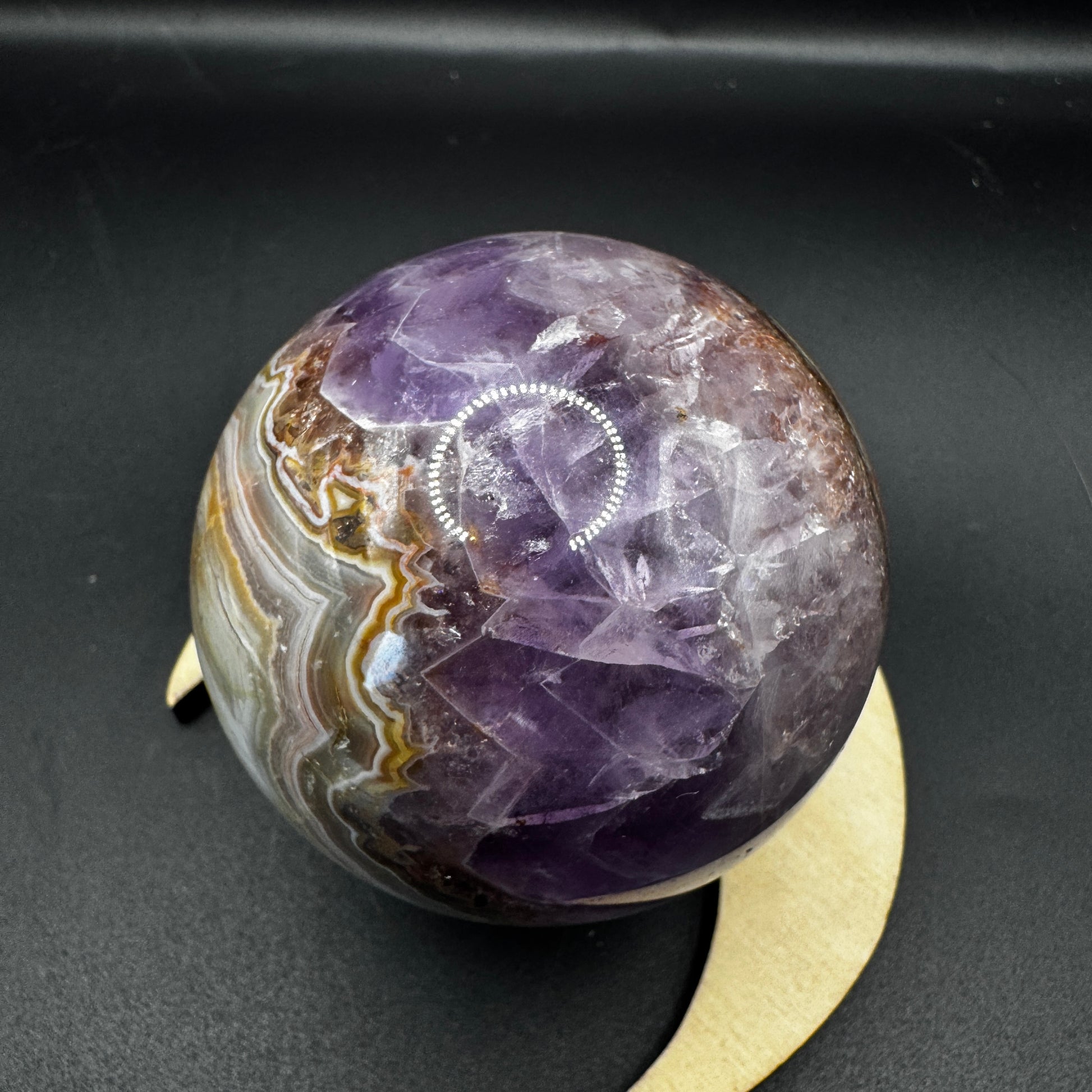 Mexican Agate Amethyst Sphere