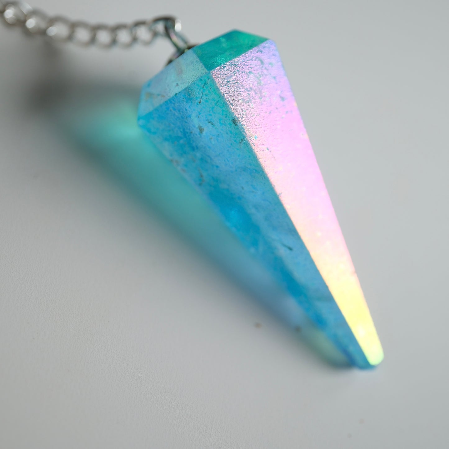 Blue Aura Quartz Pendulum