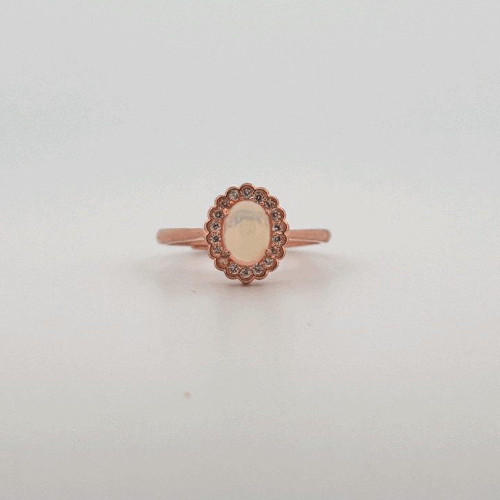 Opal S925 Certified Adjustable Ring