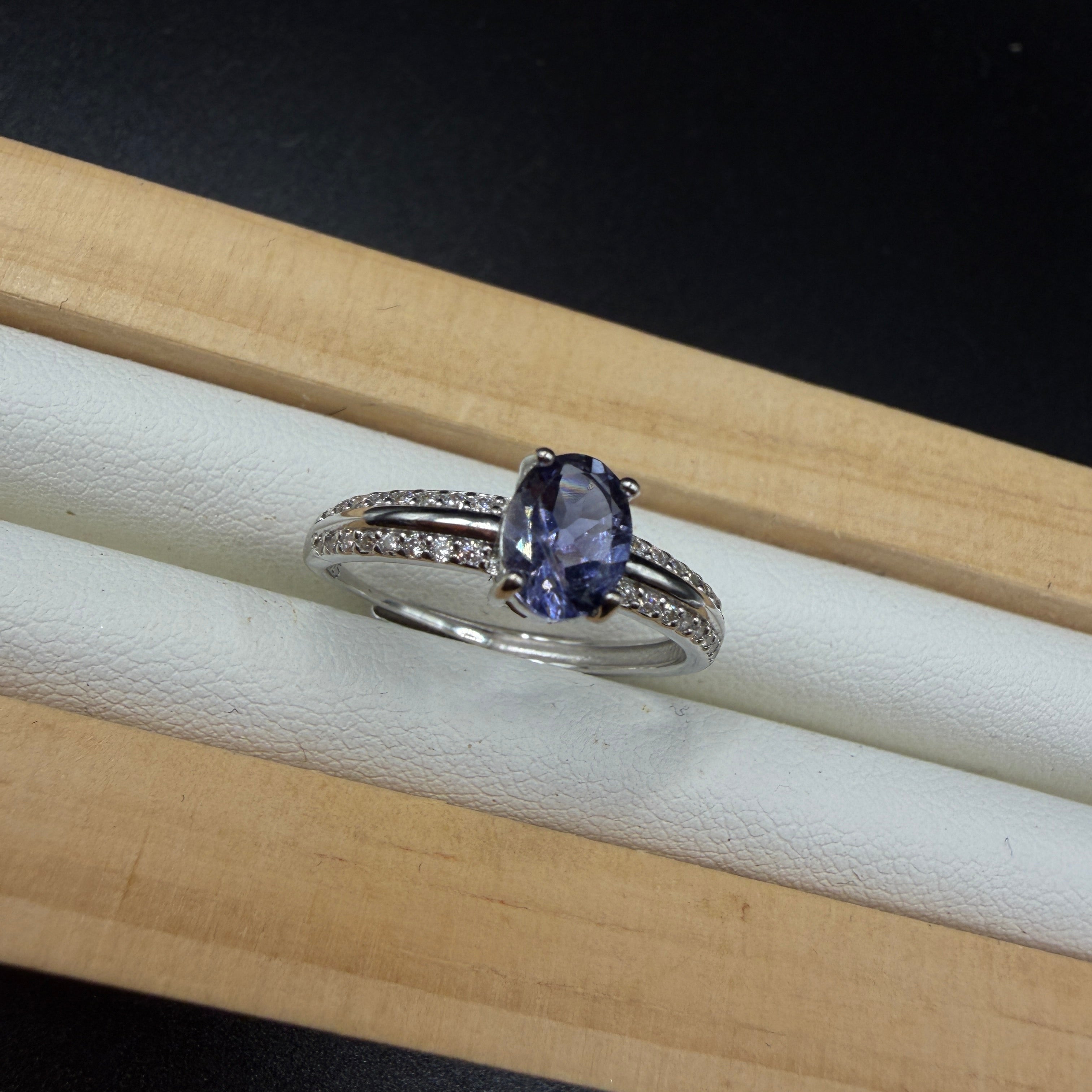 Tanzanite S925 Adjustable Ring