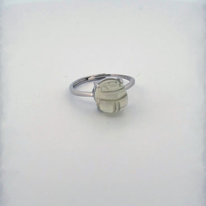 Libyan Desert Glass Scarab S925 Certified Adjustable Ring