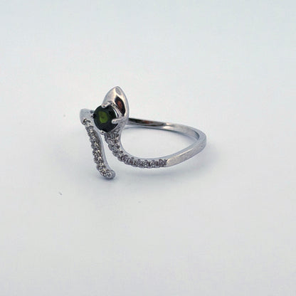 Diopside Snake S925 Adjustable Ring