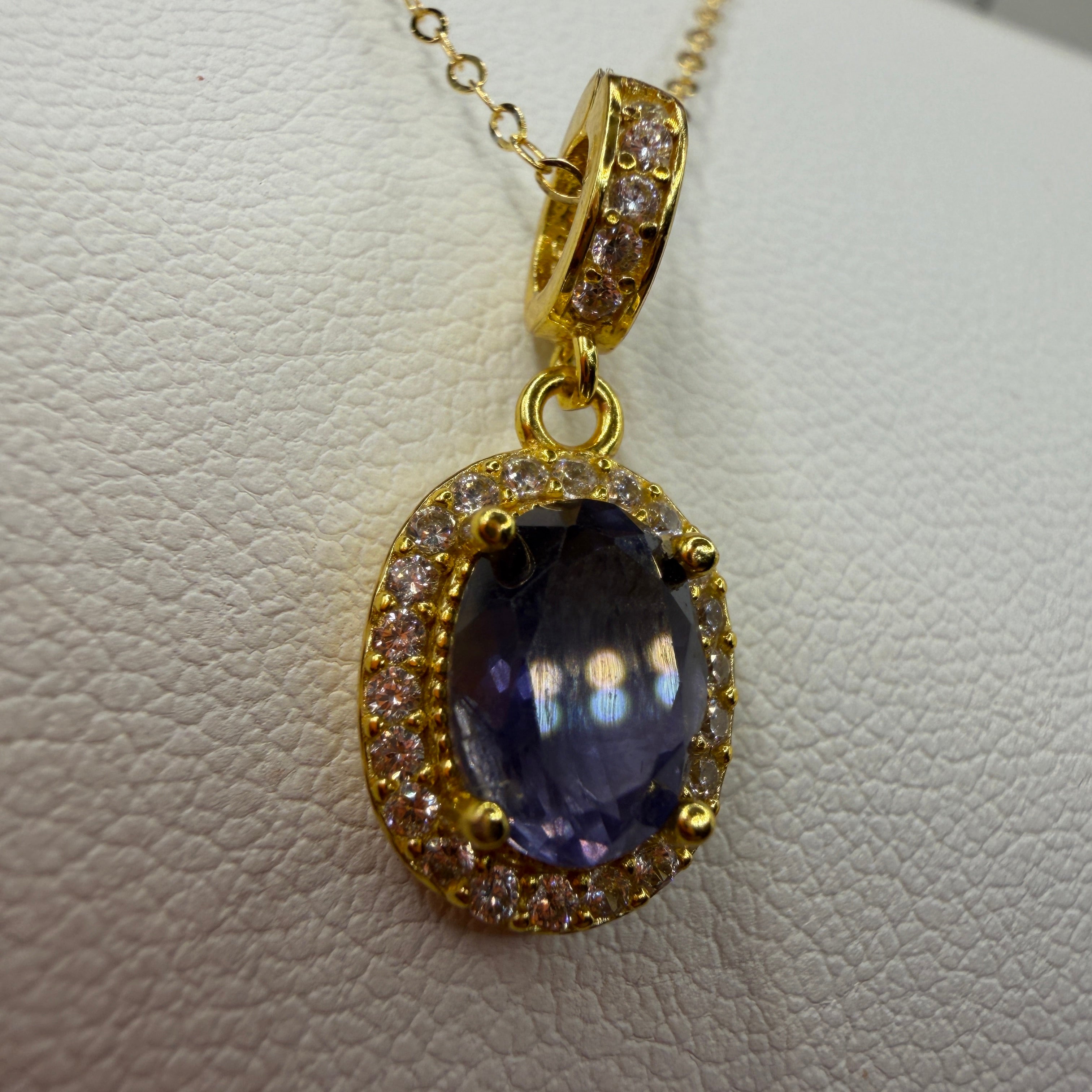 Tanzanite S925 Gold Necklace
