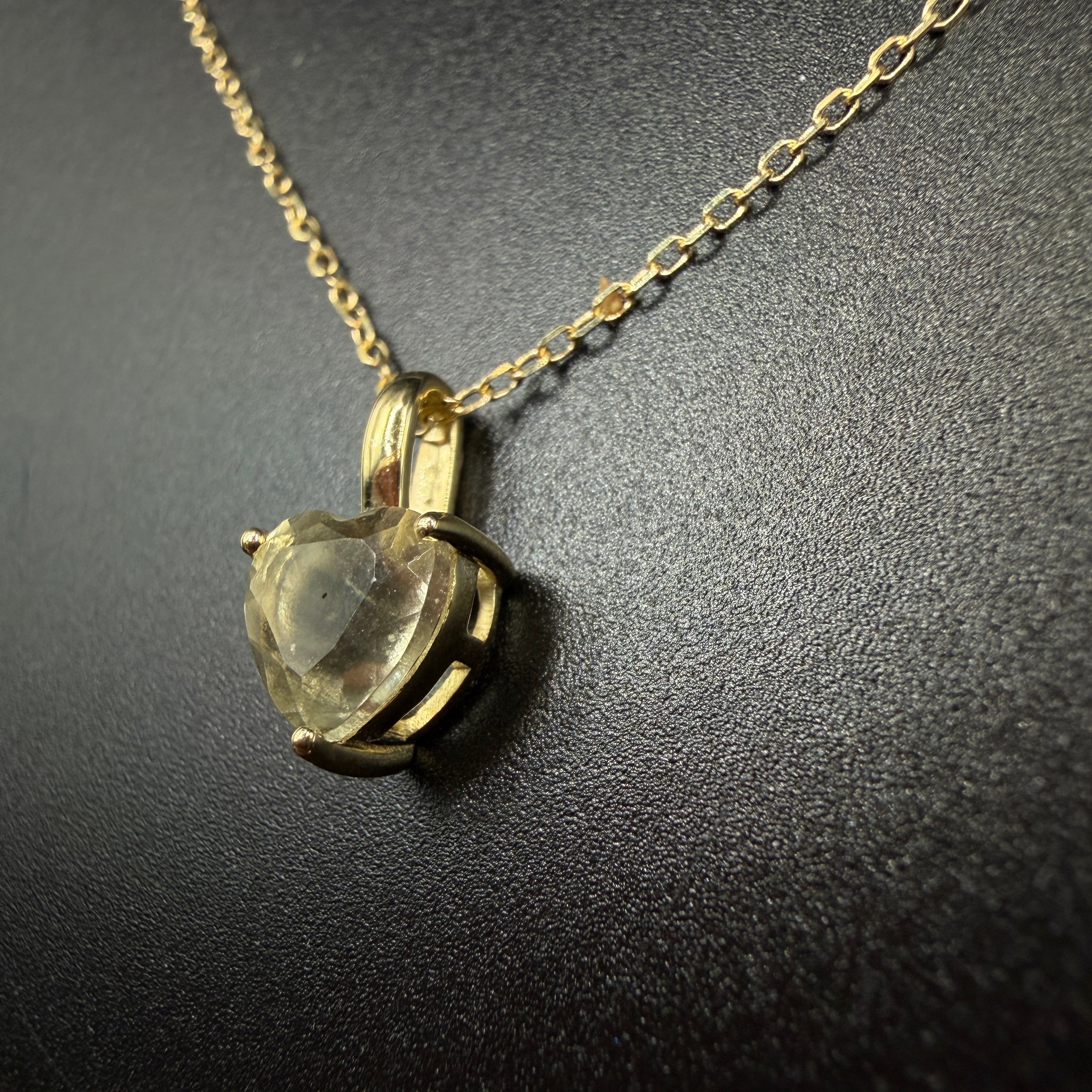 9ct Gold Libyan Desert Glass Certified Necklace