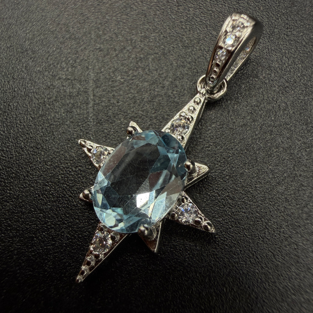 Aquamarine Star S925 Necklace