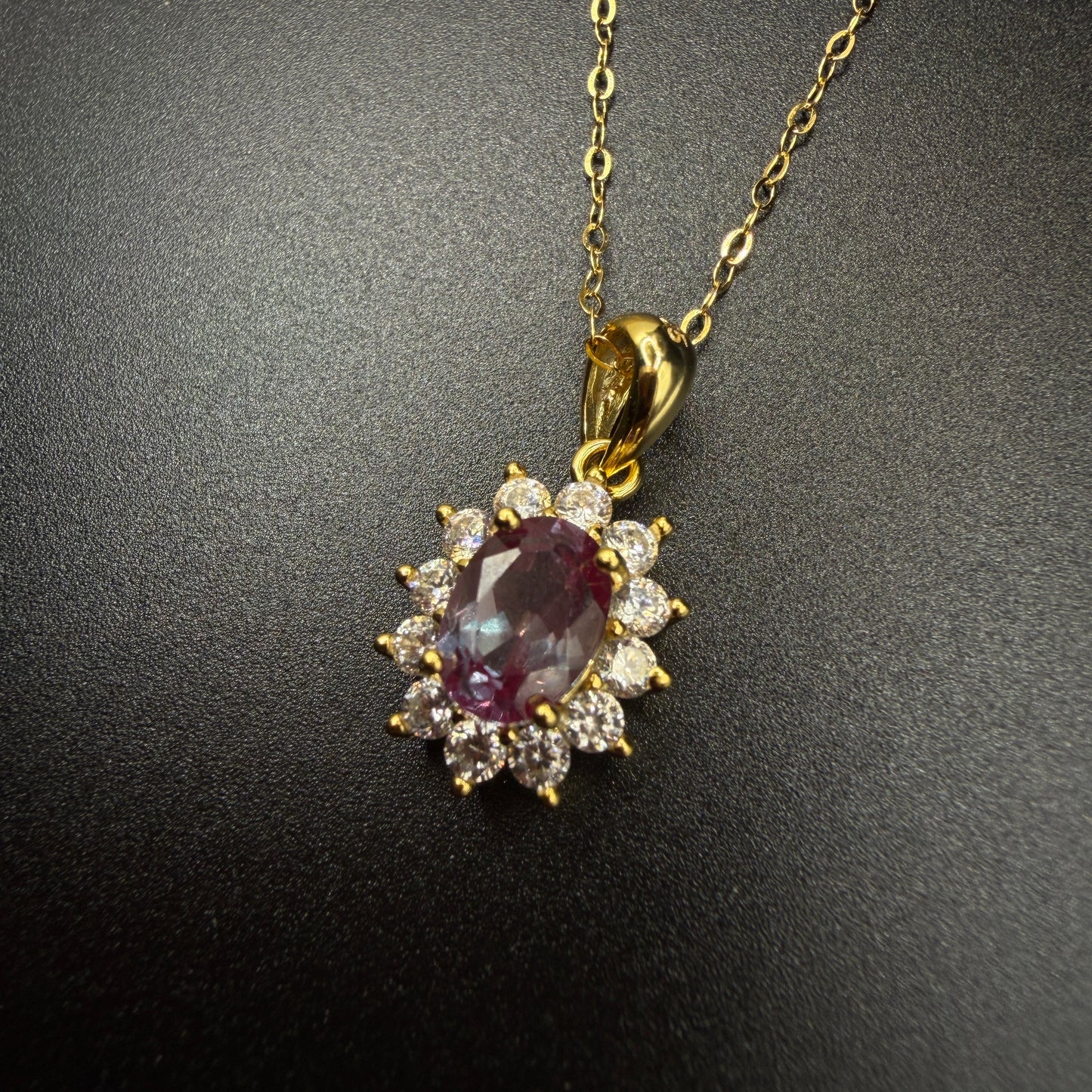 Alexandrite S925 Gold Necklace