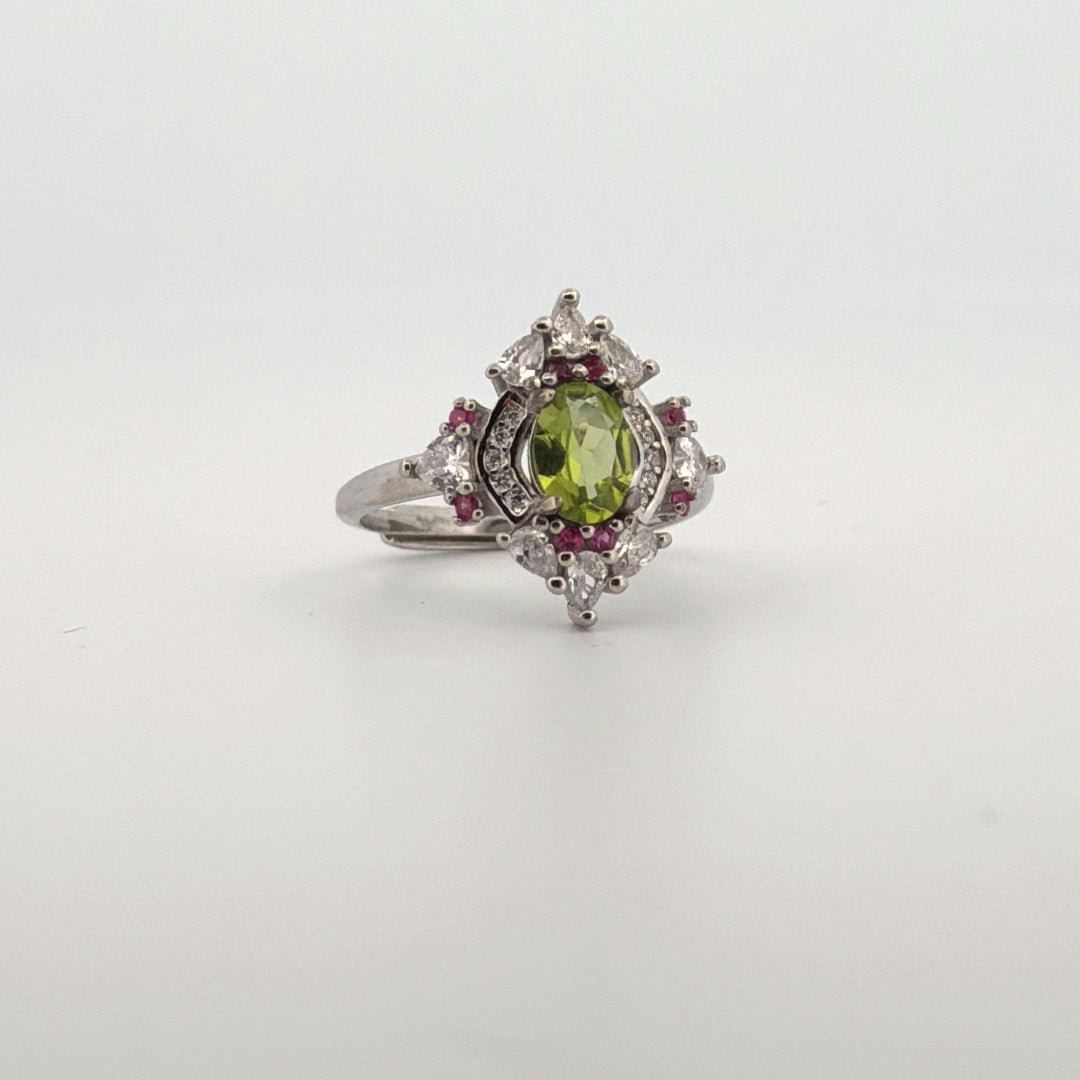 Peridot S925 Adjustable Ring