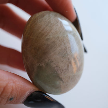 Green Moonstone Palm Stone