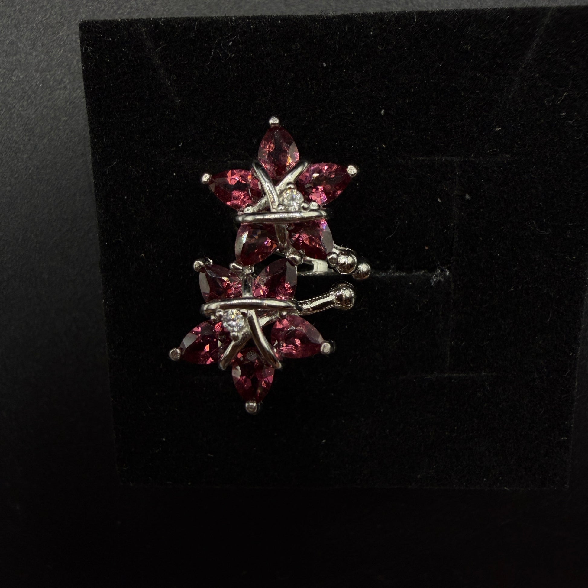 Garnet S925 Ear Cuffs