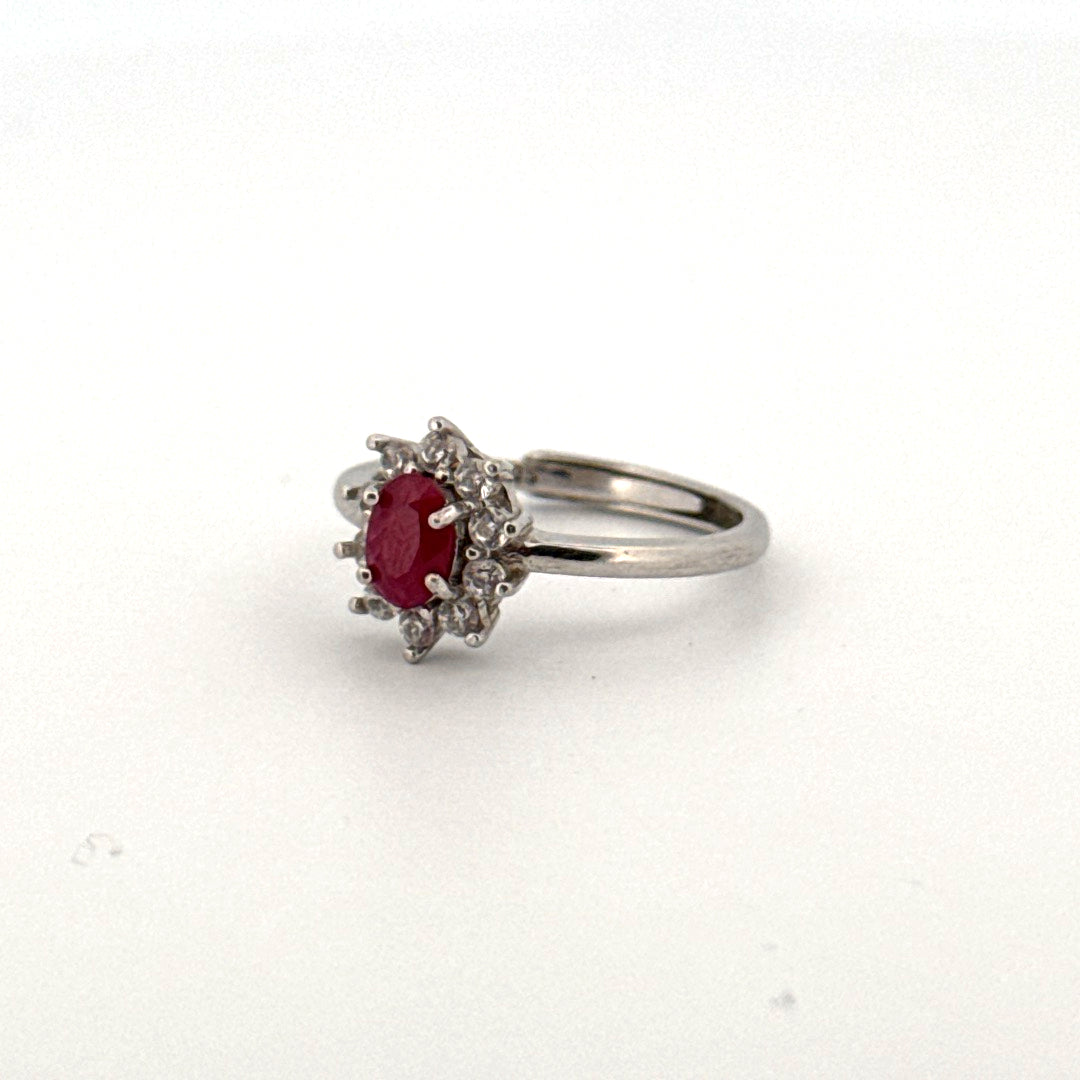 Ruby S925 Certified Adjustable Ring