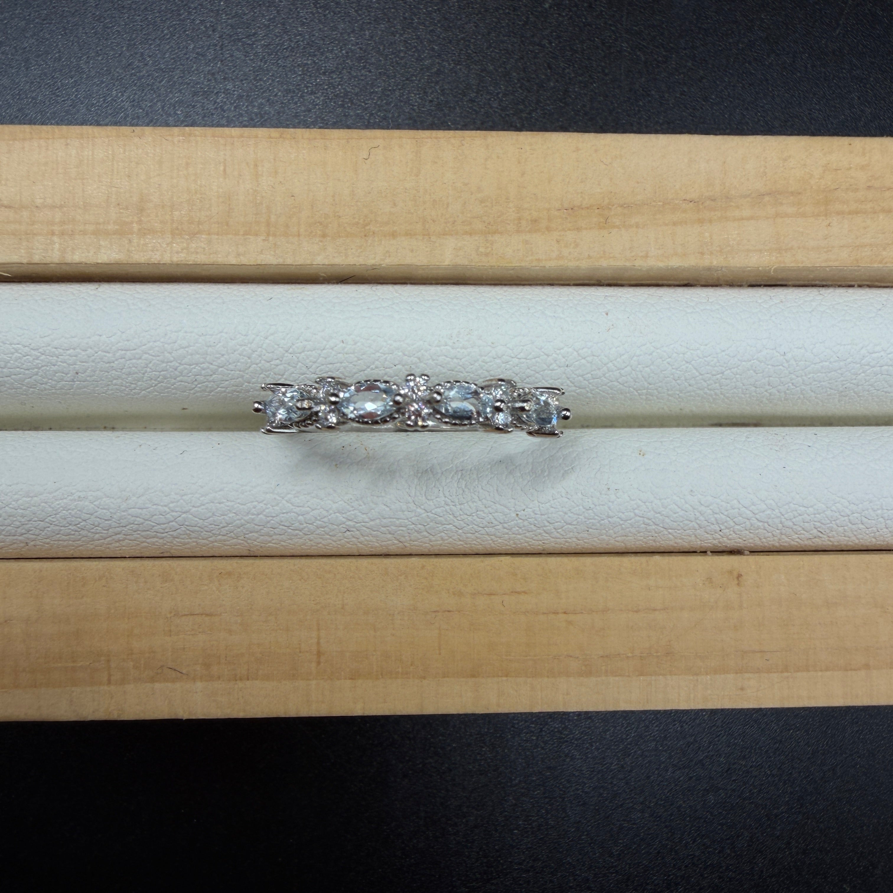 Aquamarine S925 Adjustable Ring