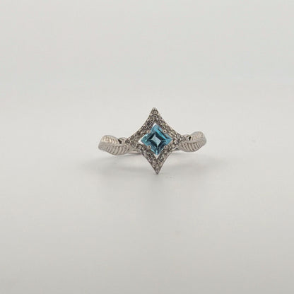 Blue Topaz S925 Adjustable Ring