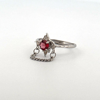 Garnet S925 Adjustable Ring