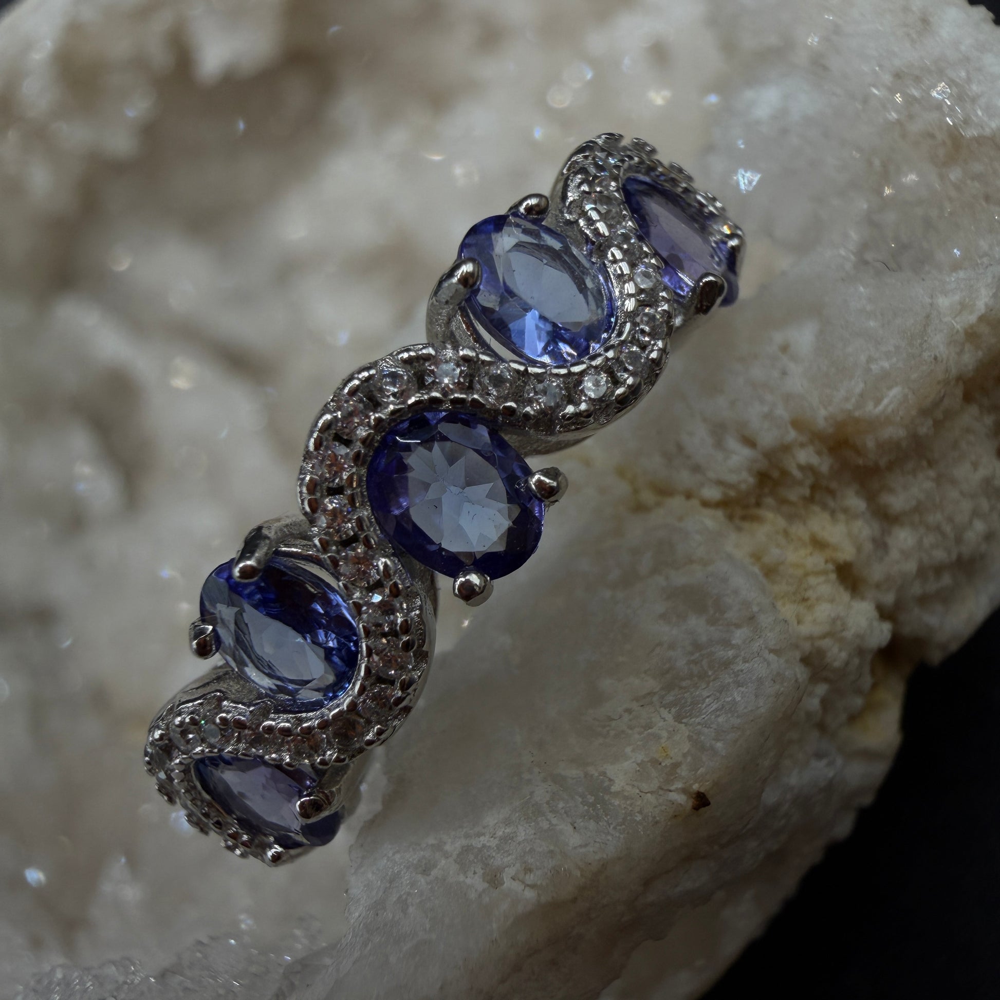 Tanzanite S925 Adjustable Certified Ring