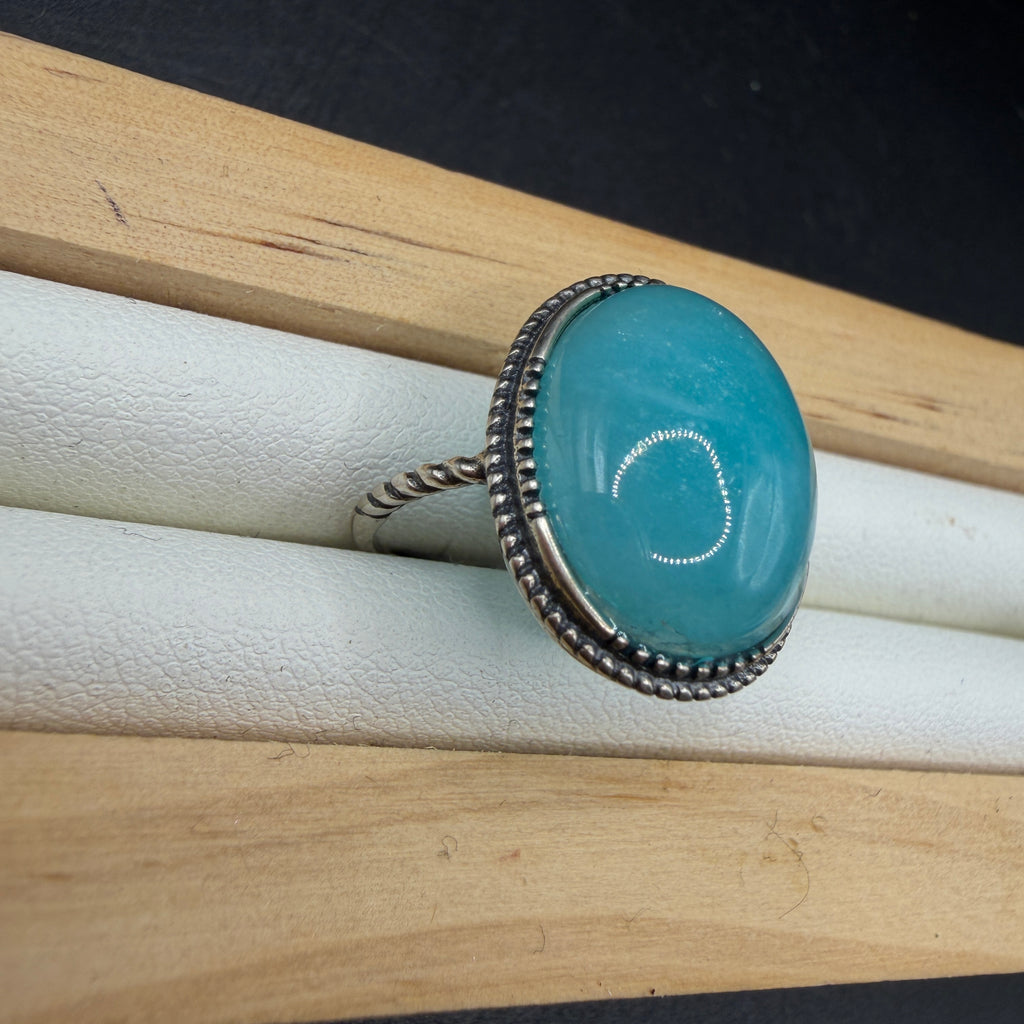 Amazonite S925 Adjustable Ring