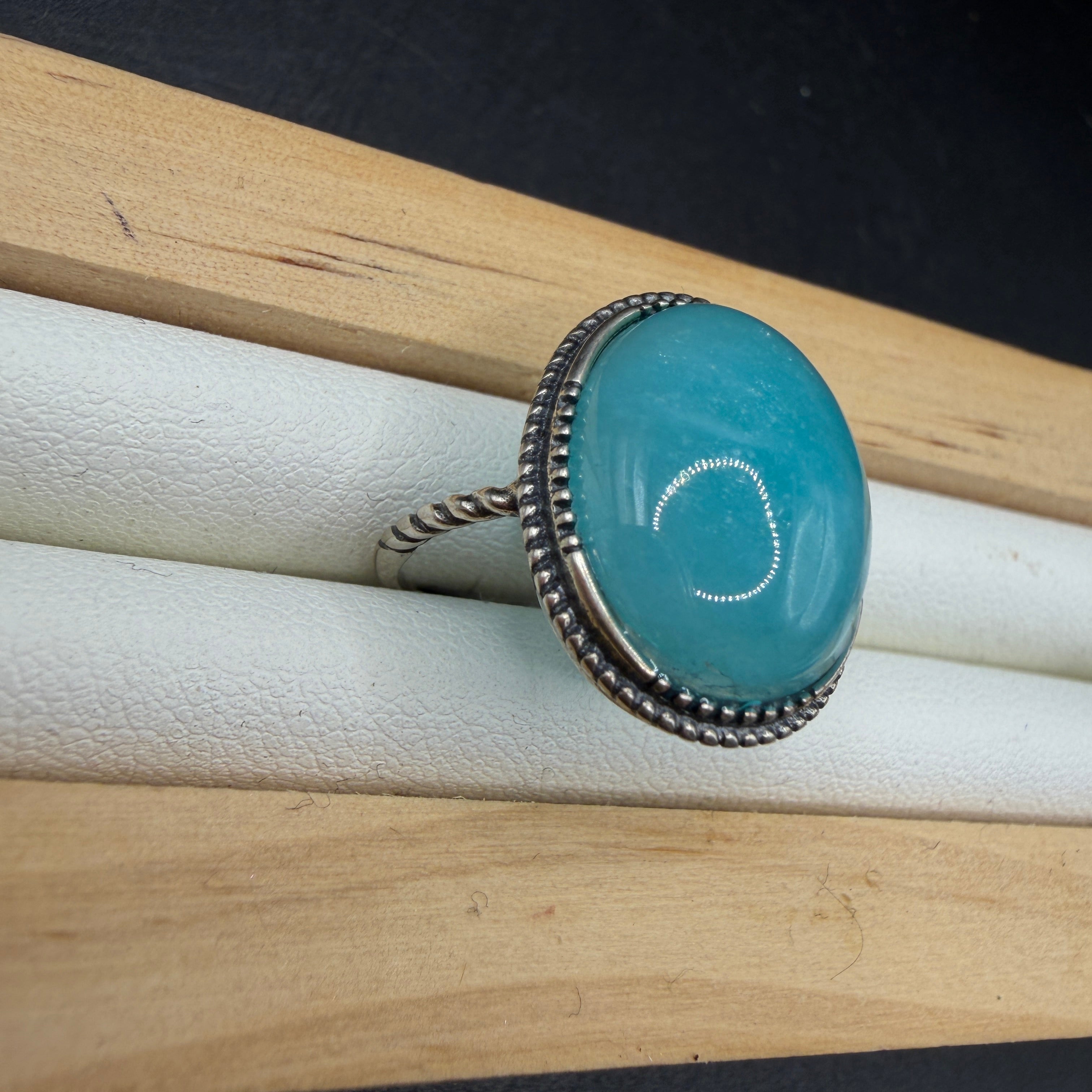 Amazonite S925 Adjustable Ring