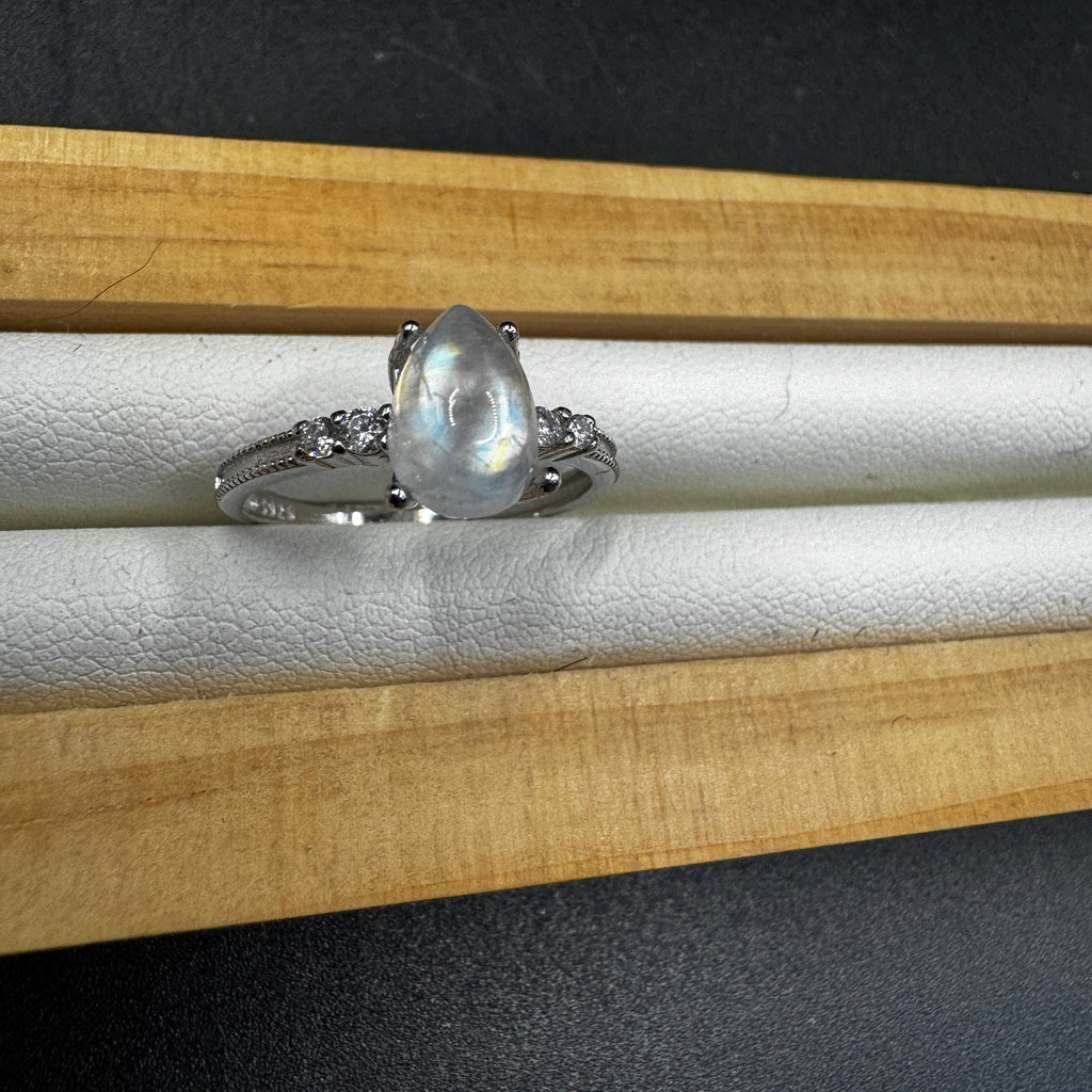 Moonstone S925 Adjustable Ring