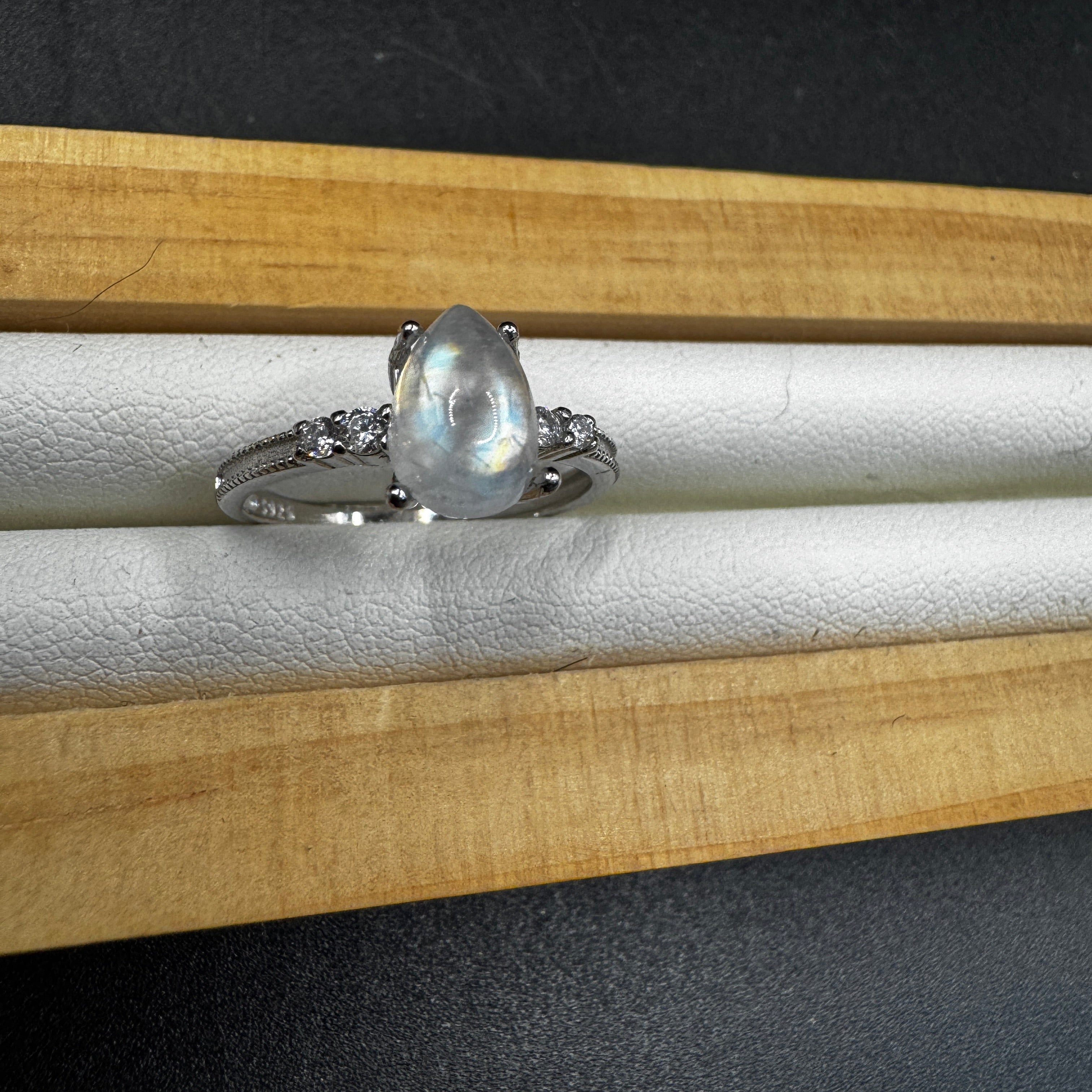 Moonstone S925 Adjustable Ring