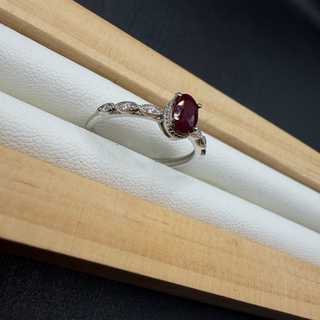 Ruby S925 Adjustable Ring