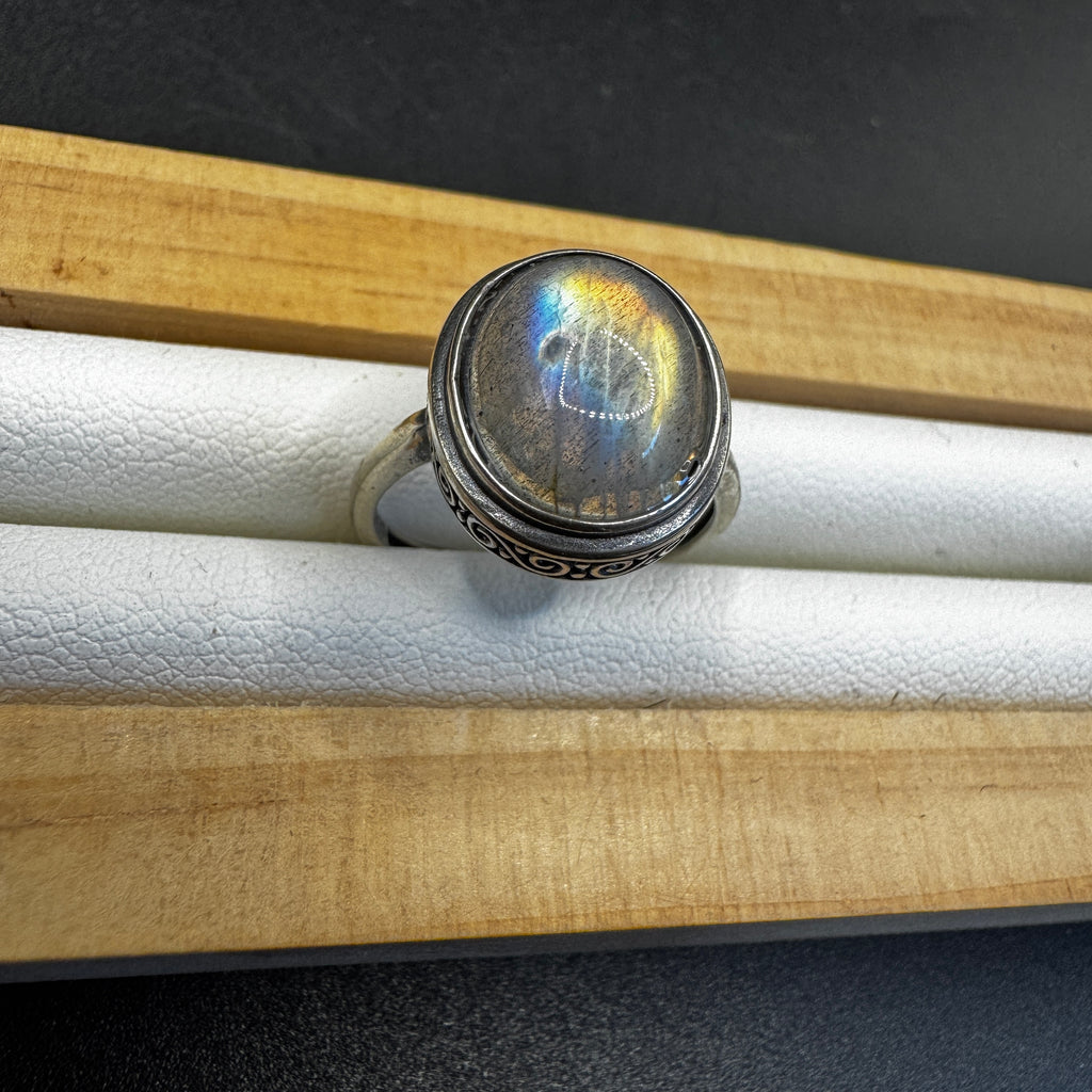 Labradorite S925 Adjustable Ring
