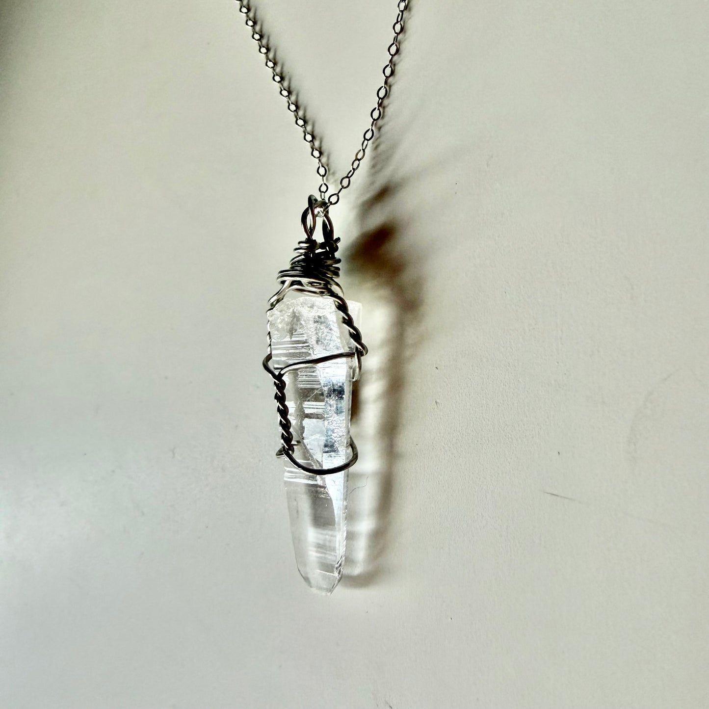 Colombian Lemurian Quartz S925 Handmade Necklace