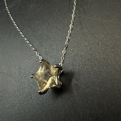 Libyan Desert Glass Star S925 Certified Necklace