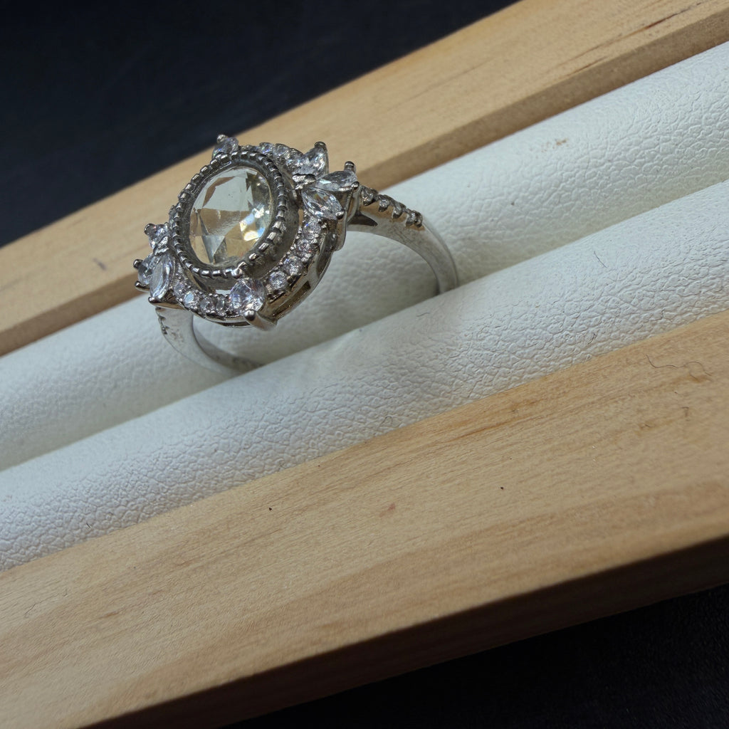 Libyan Desert Glass S925 Certified Adjustable Ring