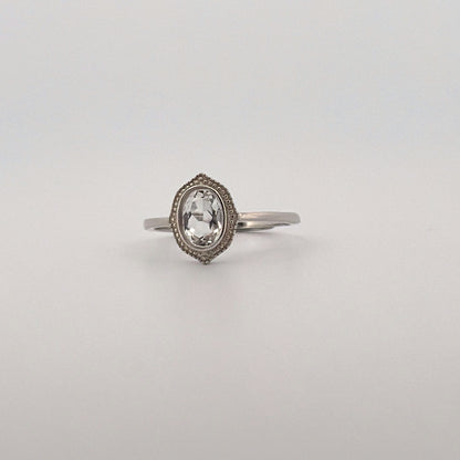 Clear Quartz S925 Adjustable Ring
