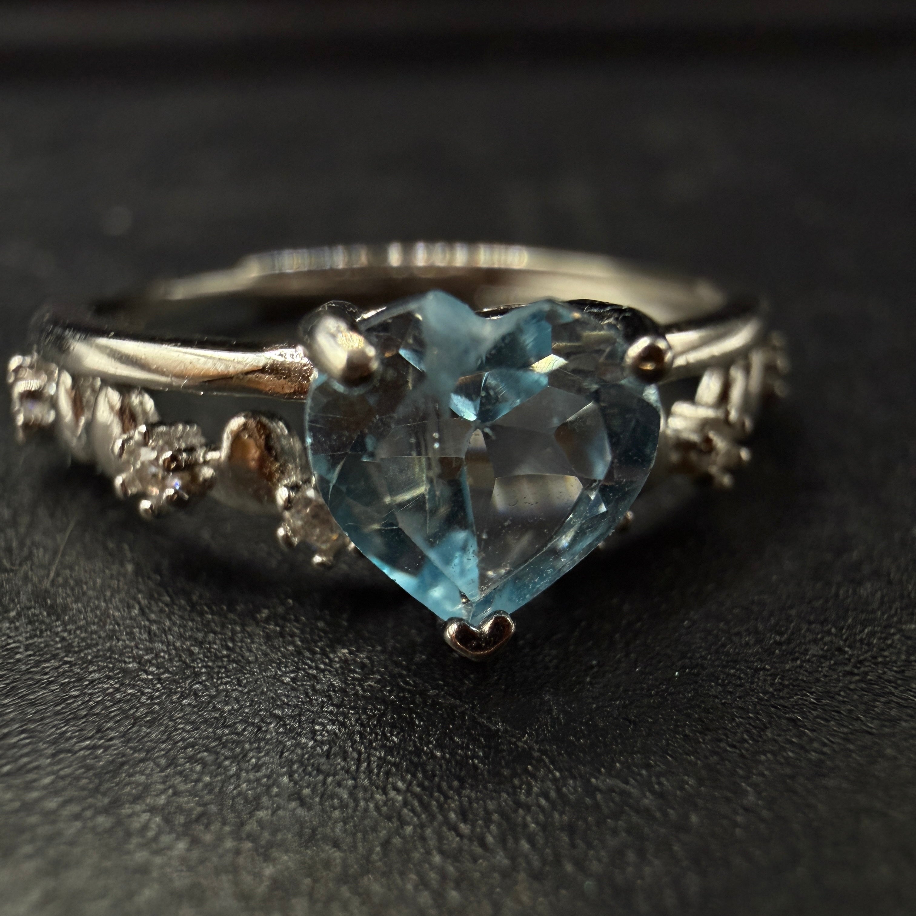 Blue Topaz S925 Adjustable Ring