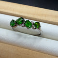 Diopside S925 Adjustable Ring