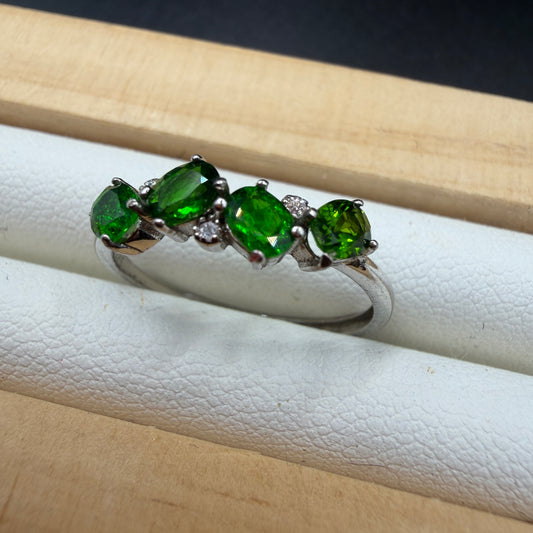 Diopside S925 Adjustable Ring