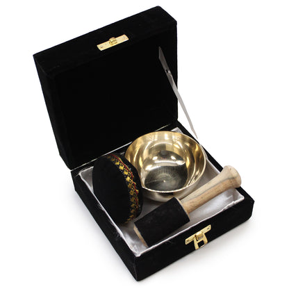 Brass Singing Bowl Gift Set - 9cm