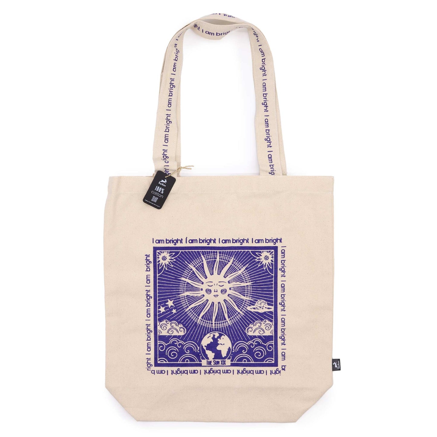 "I am Bright" The Sun Card Tarot Tote Bag