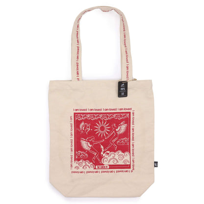 "I am Loved" The Lovers Card Tarot Tote Bag