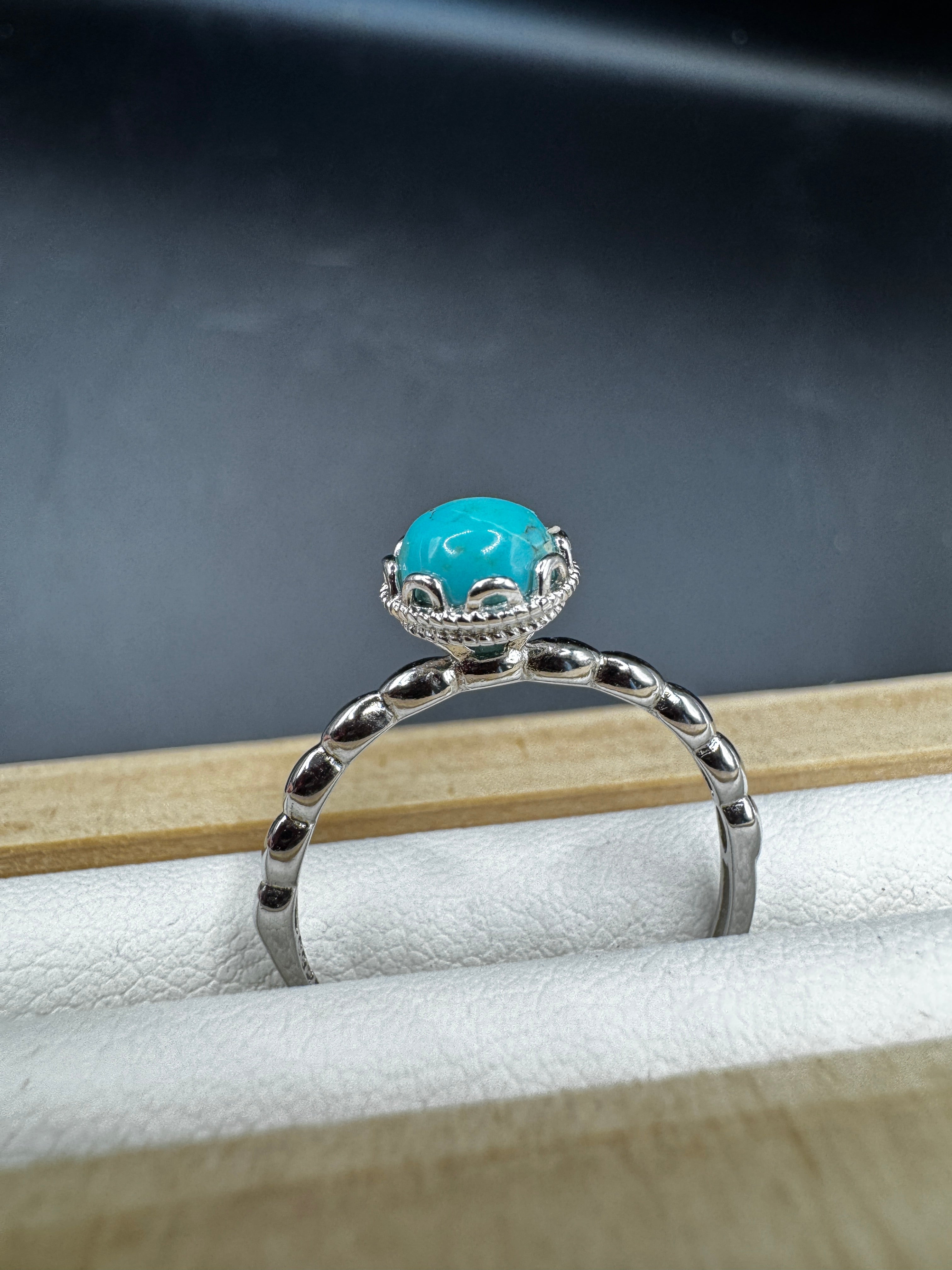 Turquoise S925 Adjustable Ring