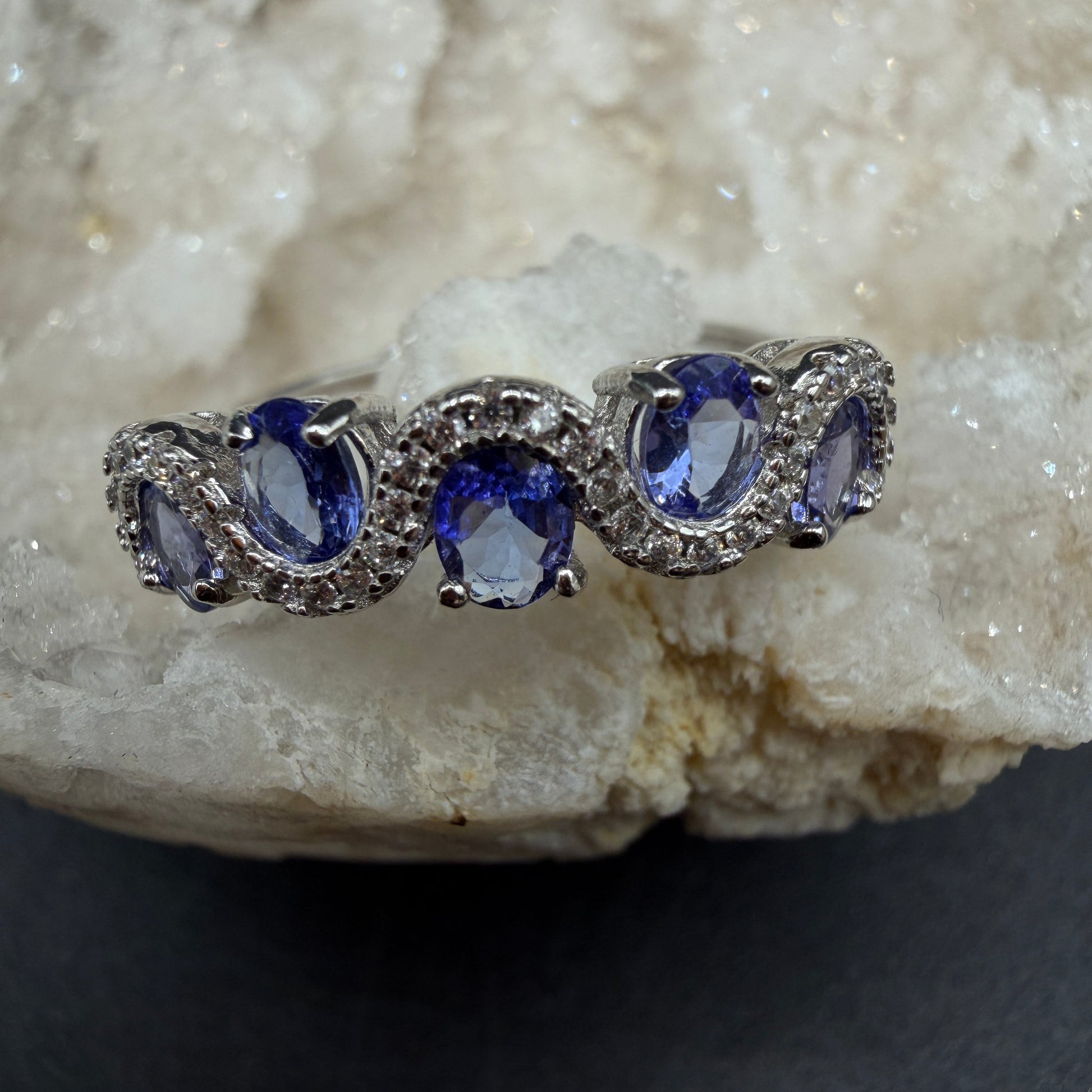 Tanzanite S925 Adjustable Certified Ring