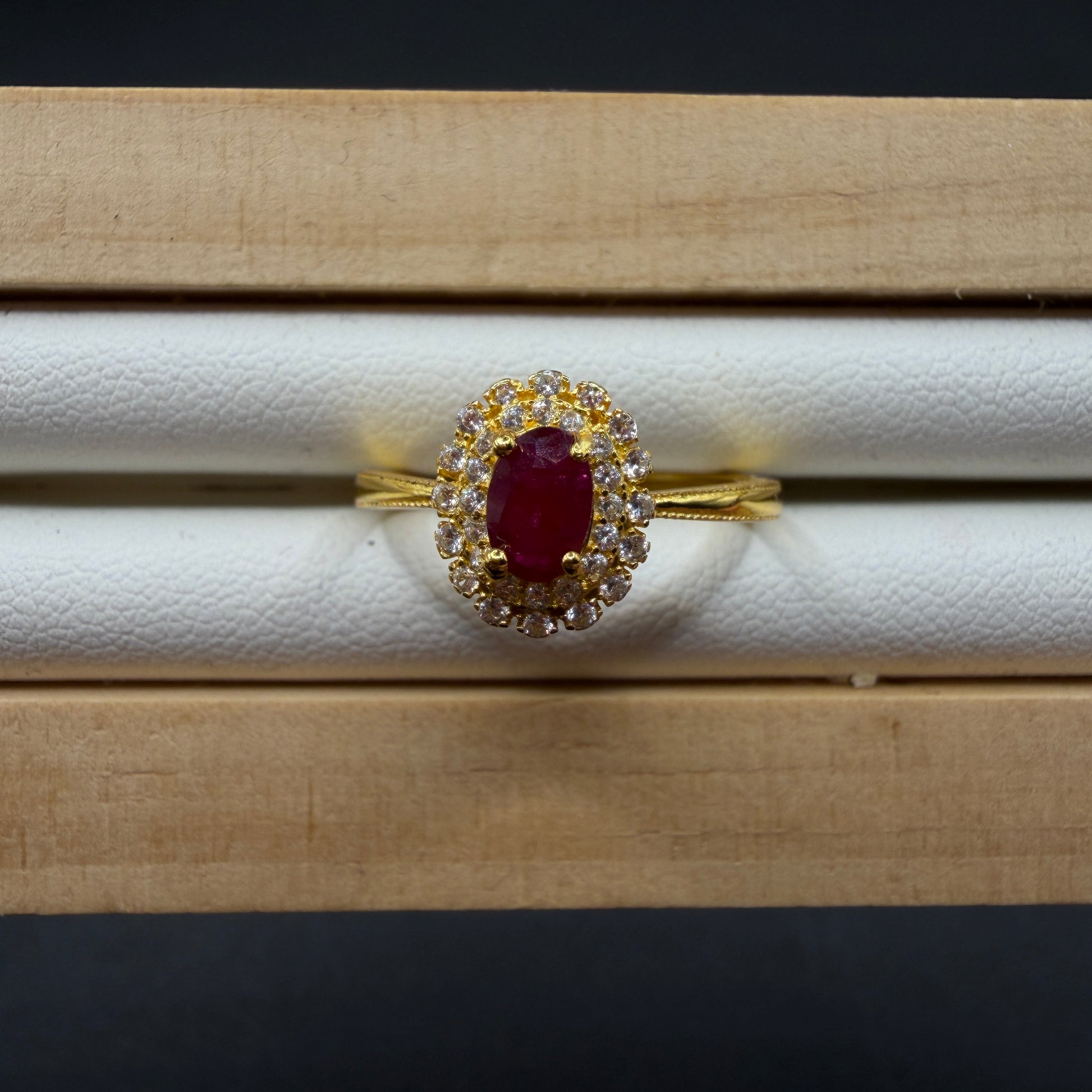 Ruby S925 Adjustable Ring