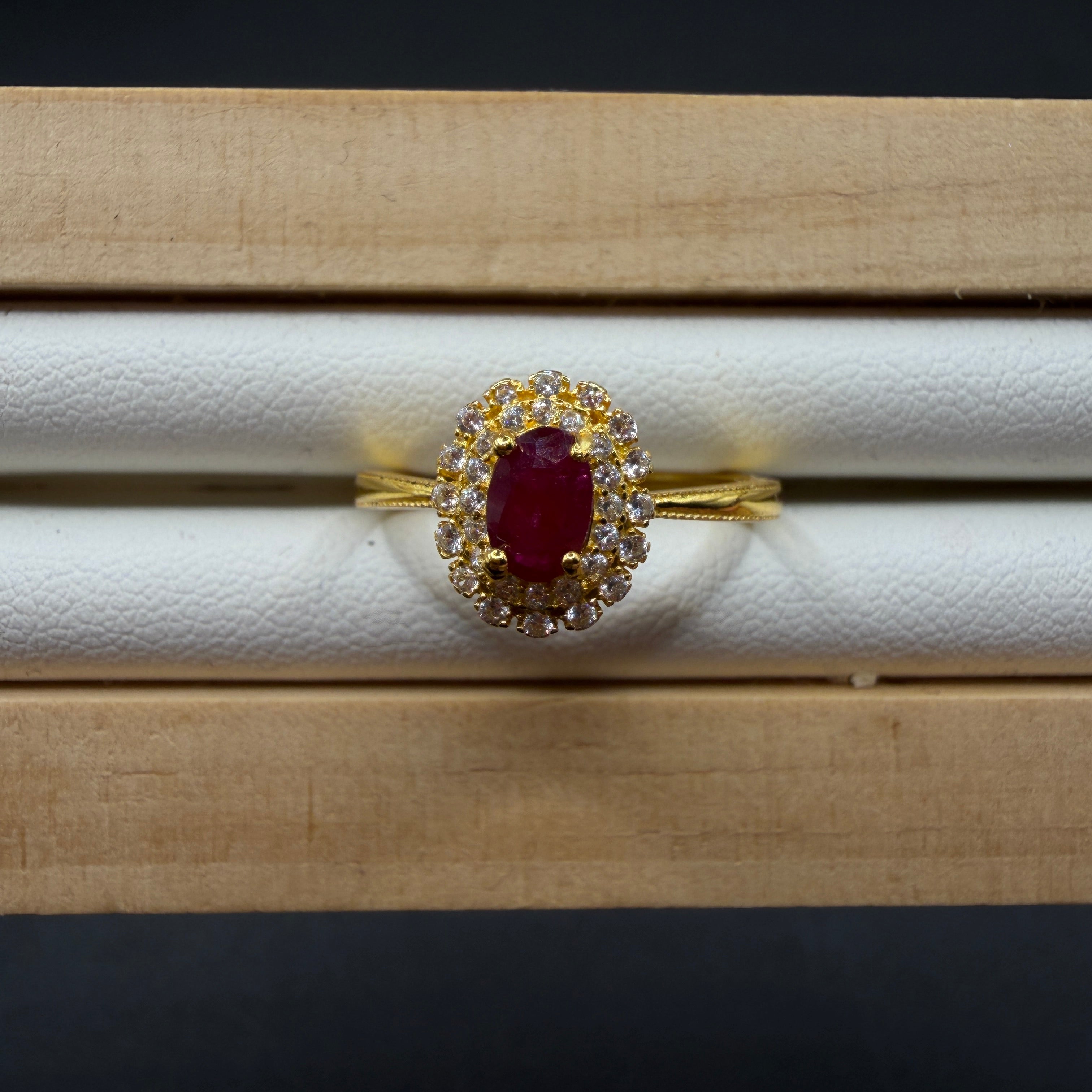 Ruby S925 Adjustable Ring