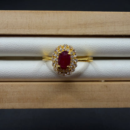 Ruby S925 Adjustable Ring