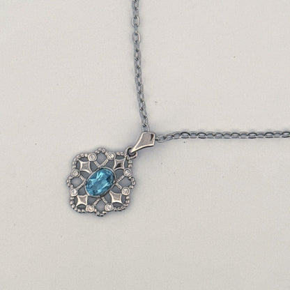 Blue Topaz S925 Necklace
