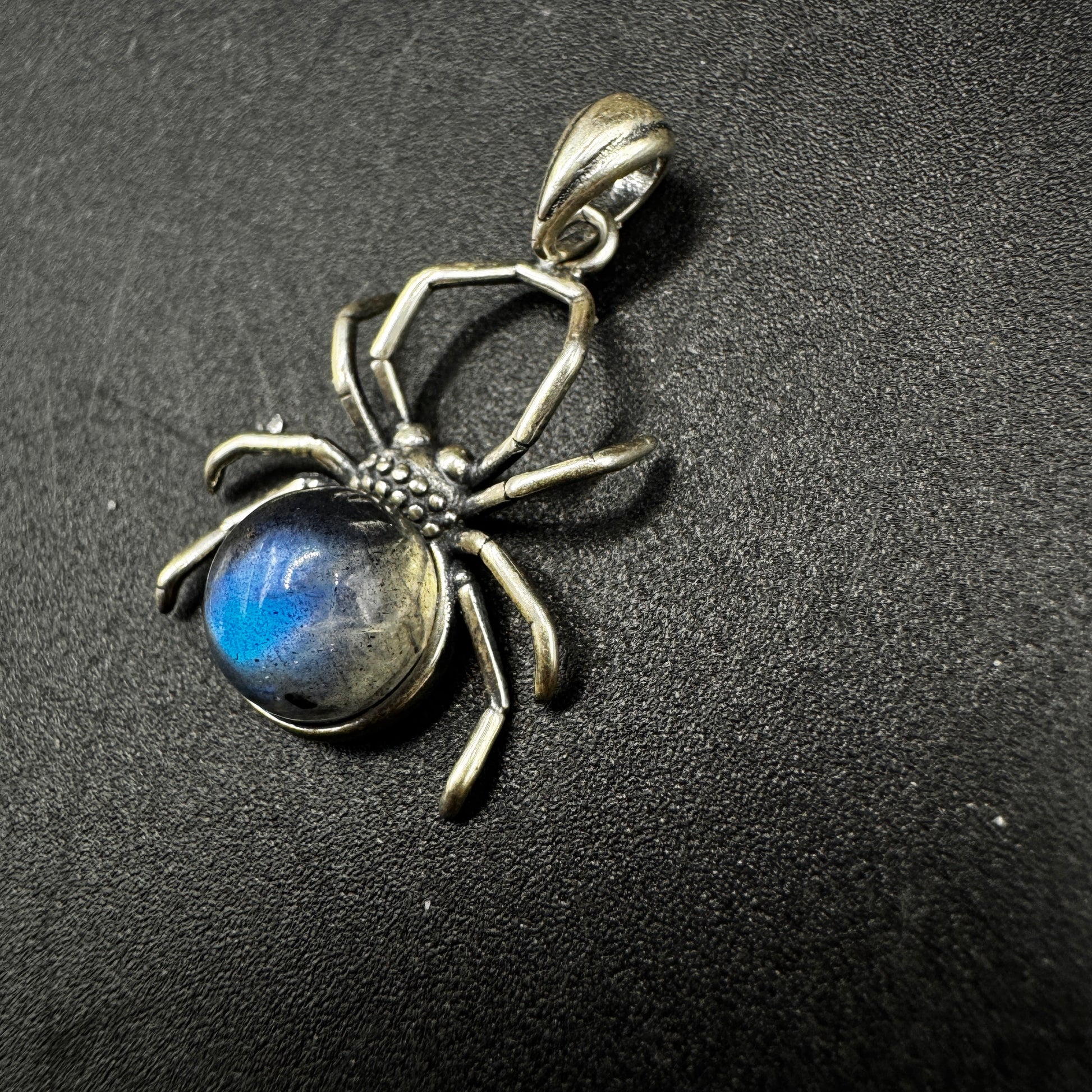 Labradorite Spider S925 Halloween Necklace